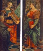 FERRARI, Gaudenzio St Cecile with the Donator and St Marguerite fg oil painting